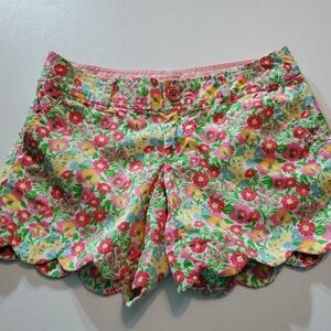 Lilly Pulitzer Size 0 Pink and Yellow Ants On Parade Shorts